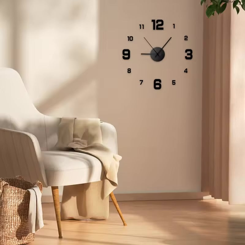 Minimalist Silent Wall Clock for Bedroom & Office